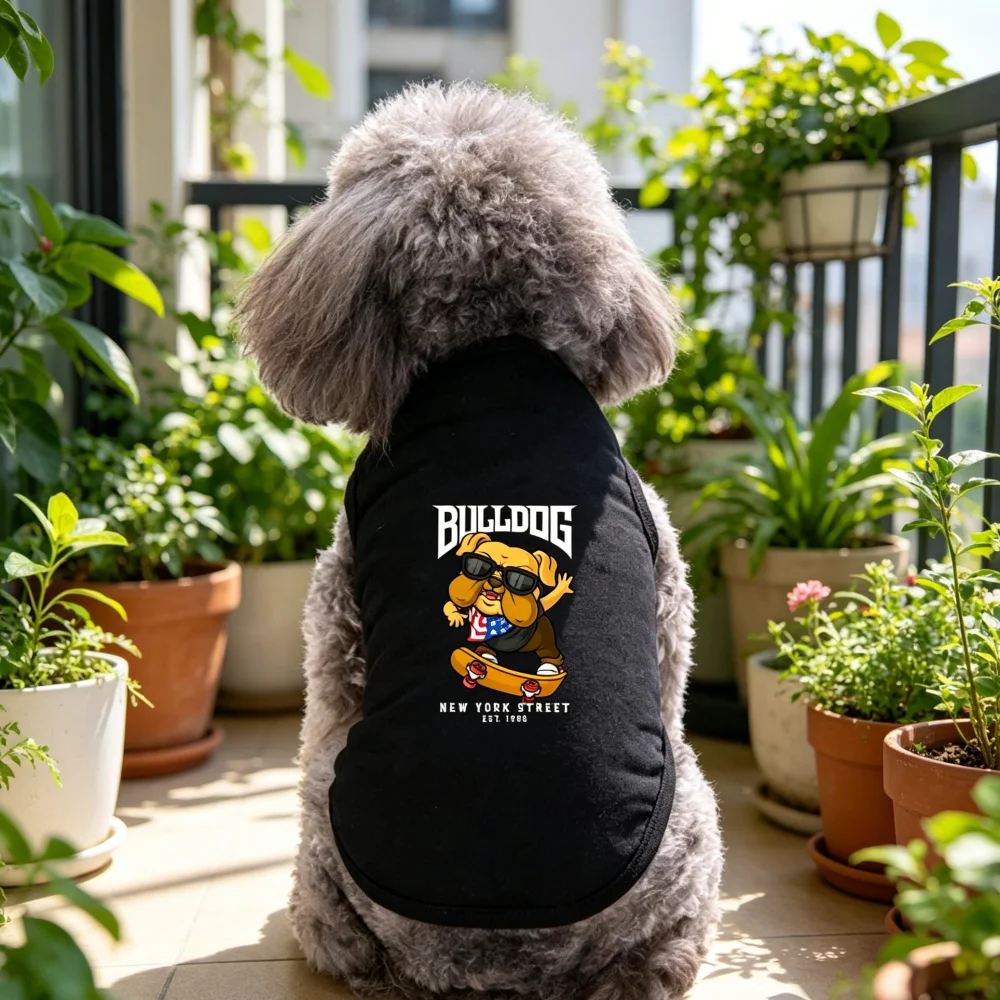 1pc Fashionable  printed pet vest,all season soft and comfor