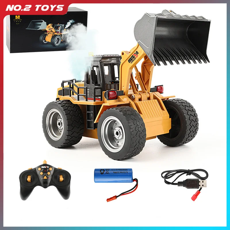 

HUINA 620 1/18 RC Bulldozer Trucks Remote Control Tractor Shovel Truck Toy Spray Engineering Vehicle Toys for Children Boy Gifts