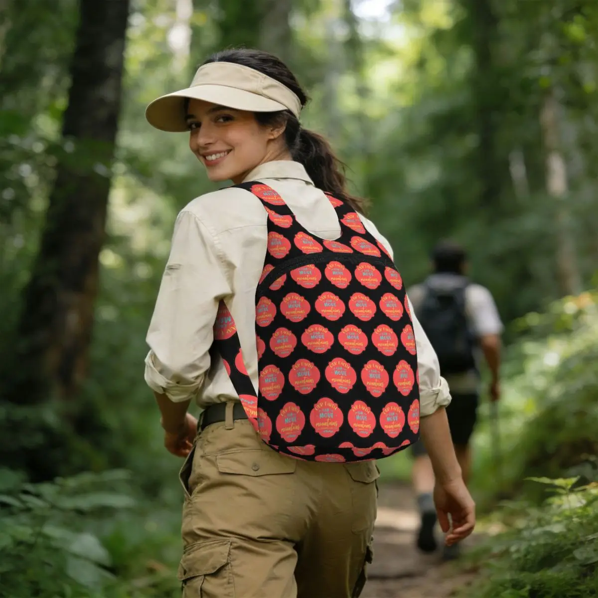 Mochila escolar para estudiantes con diseño de Our Faith Can Move Mountains, mochila de viaje para senderismo, mochila de un día para niños y niñas, mochila de almacenamiento, bolsos de hombro