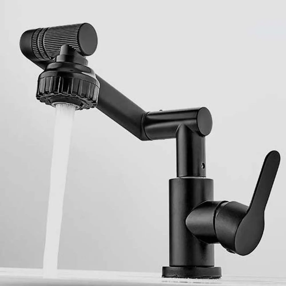 Universal Robotic Arm Faucet Flexible Adjustable Dual Mode Faucet Water-Saving with Soft Hoses 360°Rotating Bibcock Balcony