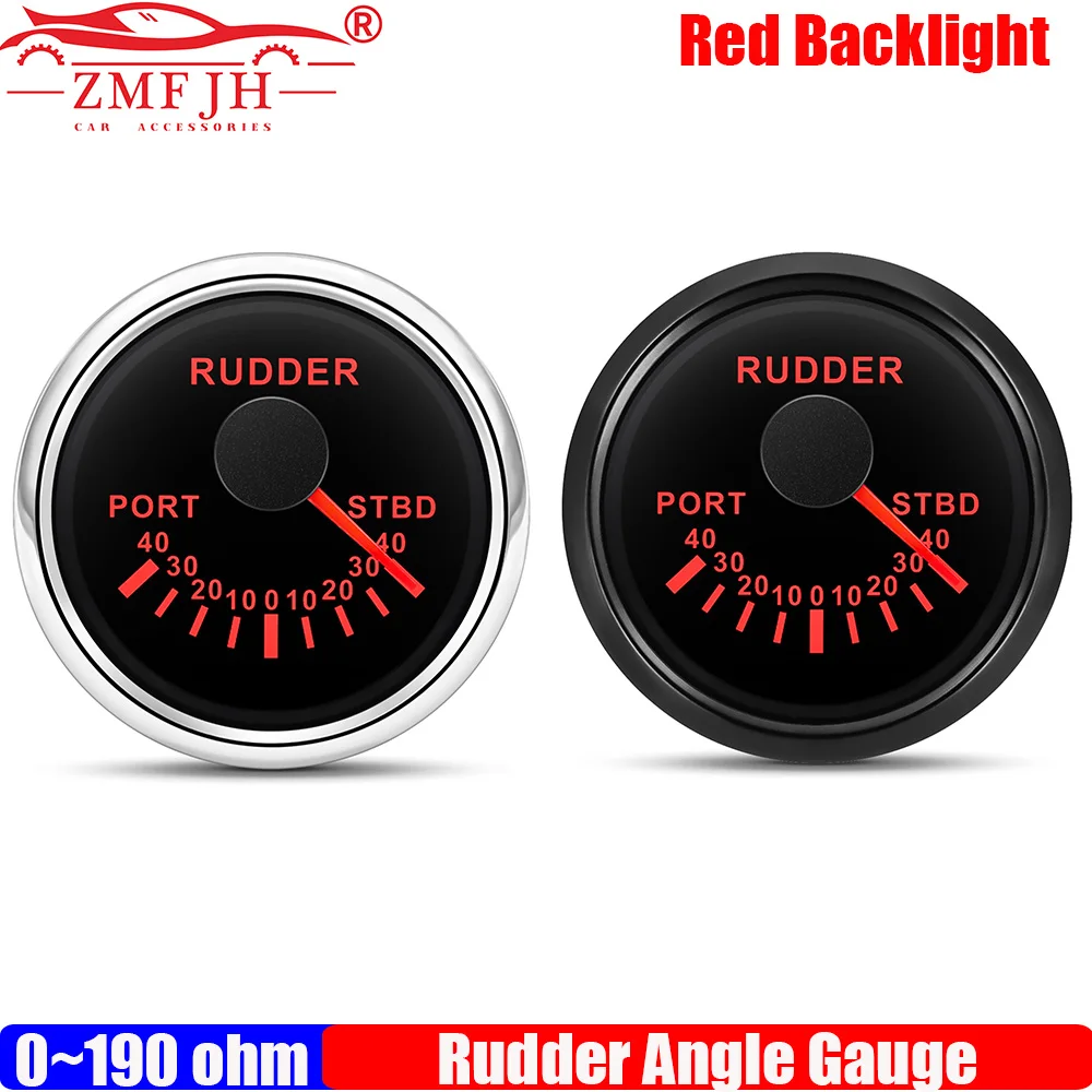 

Индикатор положения руля ZMFJH 52 мм, водонепроницаемый IP67, с красной подсветкой, 0-190 Ом, для лодок