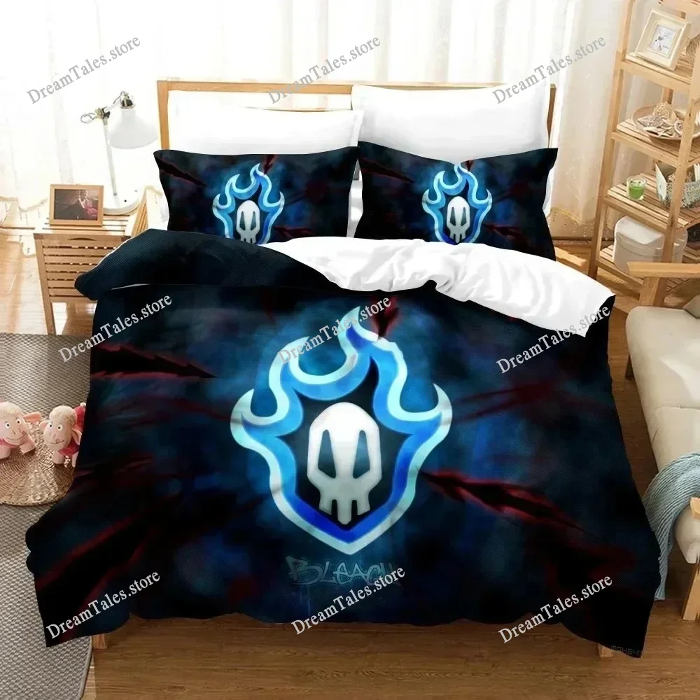 Exquisite 3D Cartoon Bleach Toushirou Ichigo Wallpaper Print Bedding Set Duvet Cover Comforter Bed Youth Kids Girls Boys Gift741 4