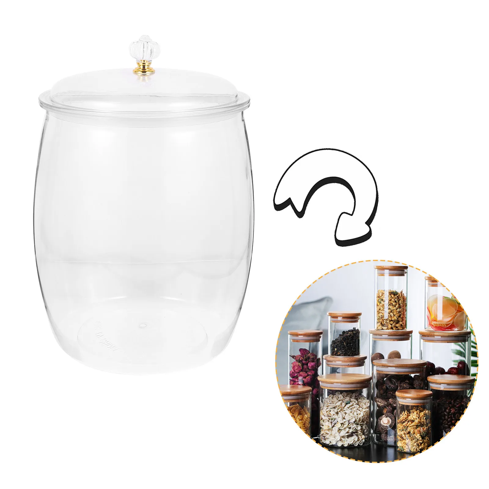 Sealing Jar Large Capacity Airtight Pickle Container Fermenting Storage Jar for Kimchi Grains Food Preservation