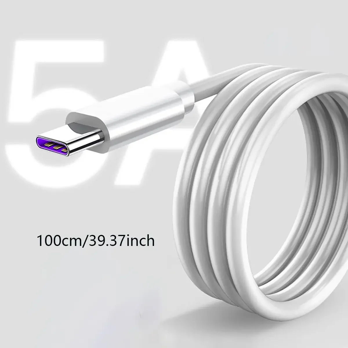 2m 5A USB Type C Cable Fast Charging Mobile Phone Charger Type C Data Cord For Samsung S20 S9 S8 Huawei P40 Mate 30 Xiaomi Redmi