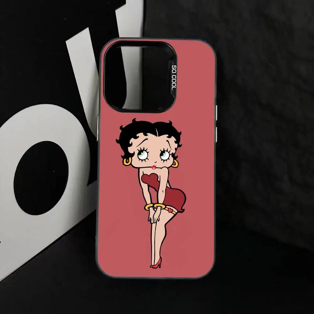 Be-Tty Boo-P Phone Case For iPhone 17,16,15,14,13,12,11 Plus,Pro Max,XS,Colorful Silver Phone case Funda Cover