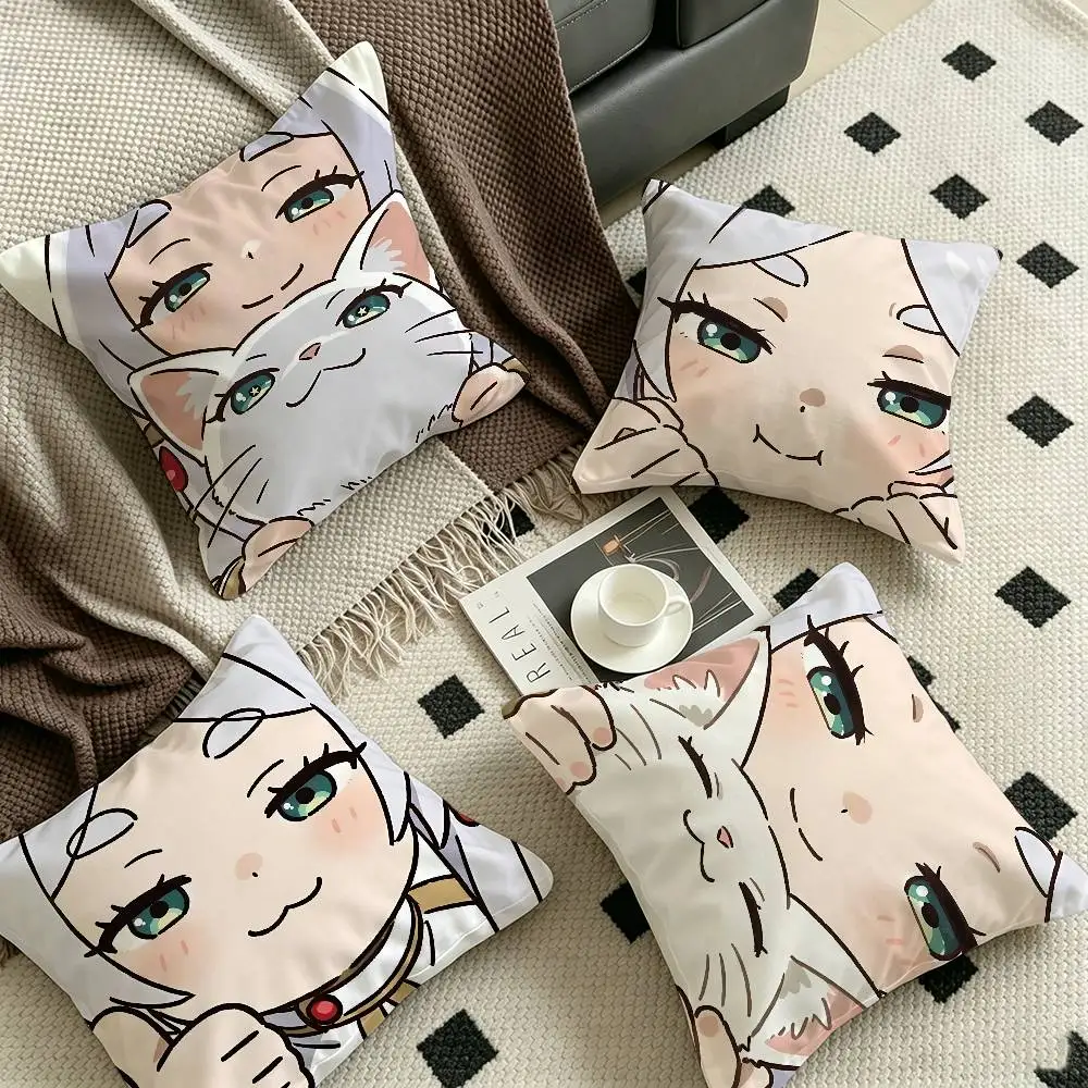 Anime Sousou No Frieren Pillow Anime Pillow Sofa Bed Head Pillow Cover Cushion Cover 45x45 cm Fashion