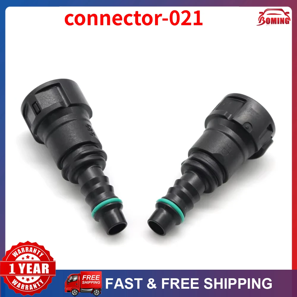 New Fuel Line Hose Pipe Quick Release Female 2PCS 9.89mm ID8 10x8 180° Connector