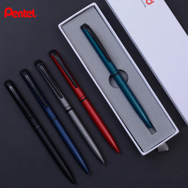 Pentel BLN2005 All-Metal Body Gel Pen,Assorted Colors Low Center of Gravity Rotating Signing Stylo Black Ink For Meeting,Planner