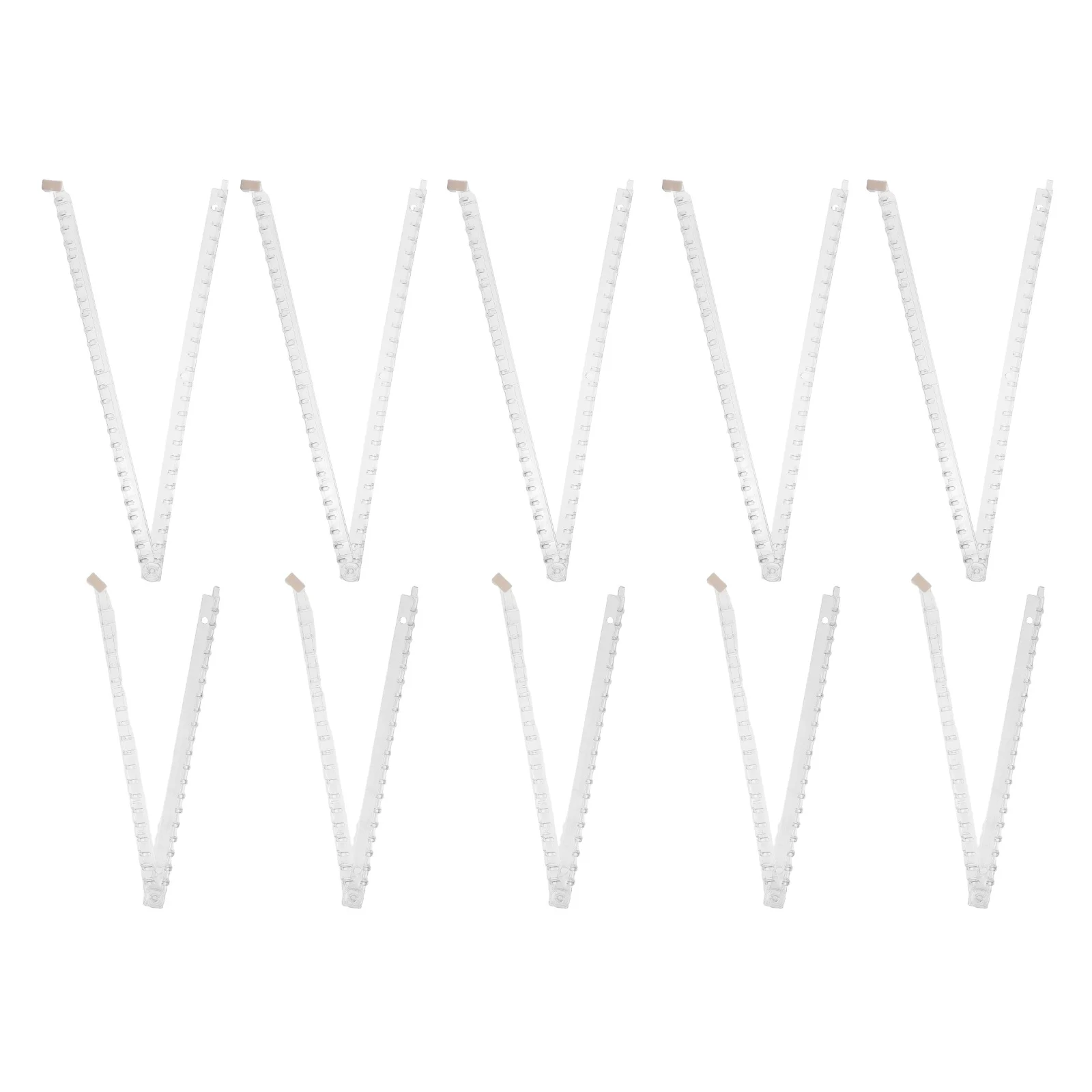 

10Pcs Transparent Plastic Loose Leaf Binder Rings 15Mm Diameter Binder Spine Clips for Document Notebook File Organization