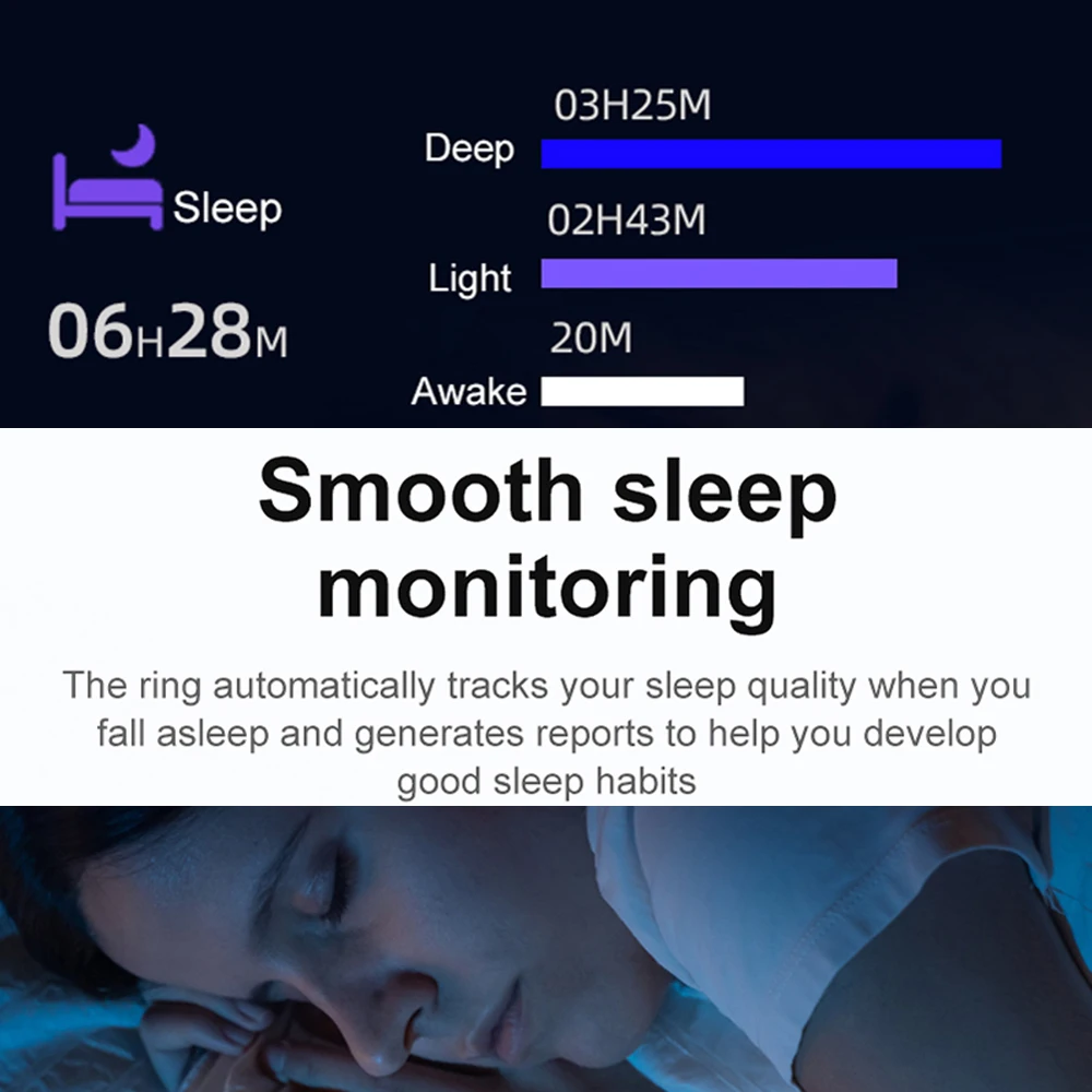 R03 Fashion Style Men Smart Ring Women For Android IOS Stainless Steel Intelligent Fitness Finger Ring Sport IP68 Waterproof