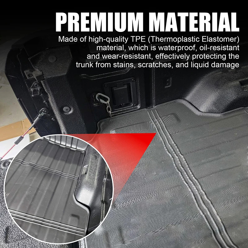Für KIA Tasman 2025+ Kofferraummatte aus TPE-Material, wasserdichte Laderaumauskleidung, Schutzmatte für Auto, Autozubehör – Detail 2
