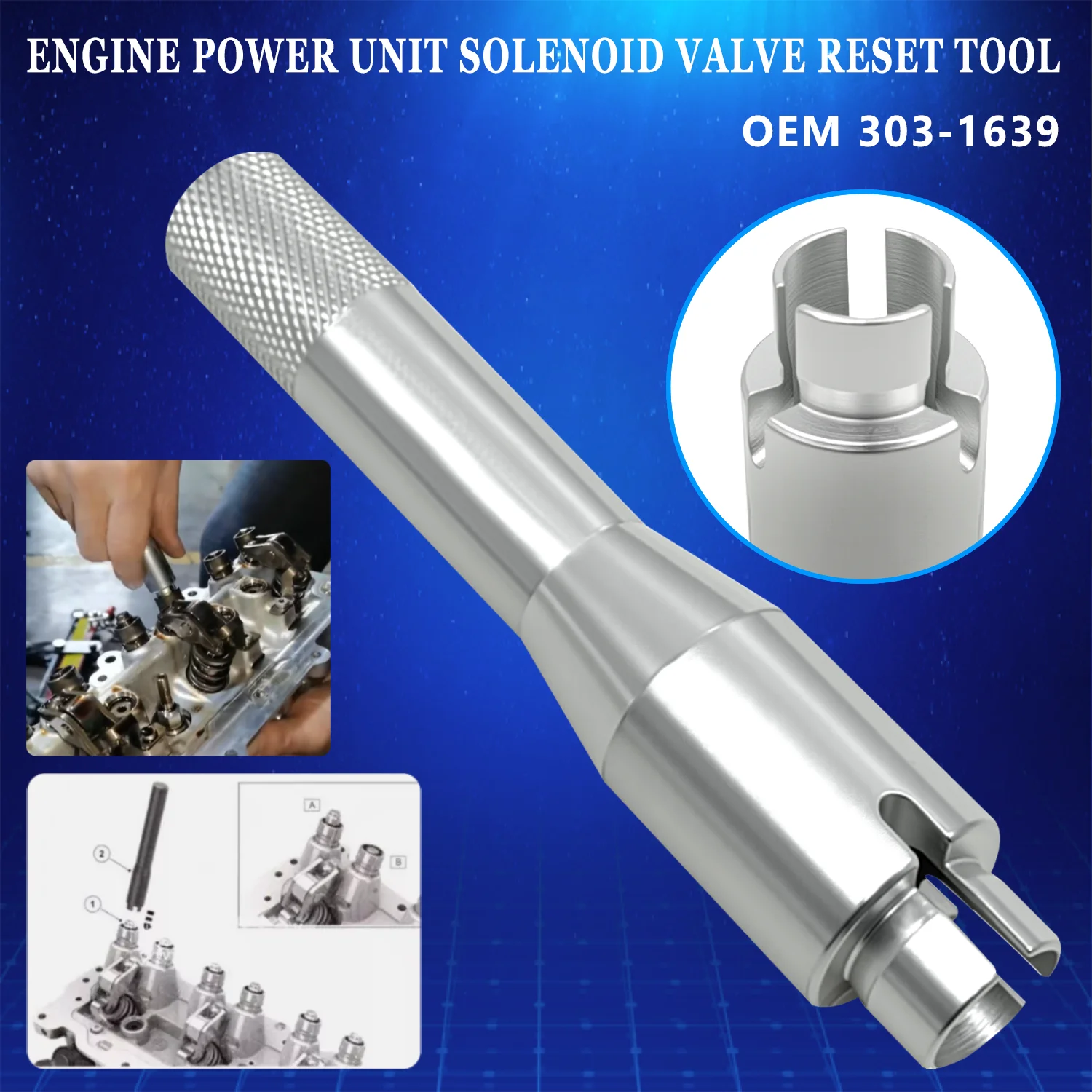 カムシャフトタイミングツールキット ピストン圧縮リセットツール ランドローバー 3.0T PT306 I6 ガソリンインライン 6 気筒エンジン用