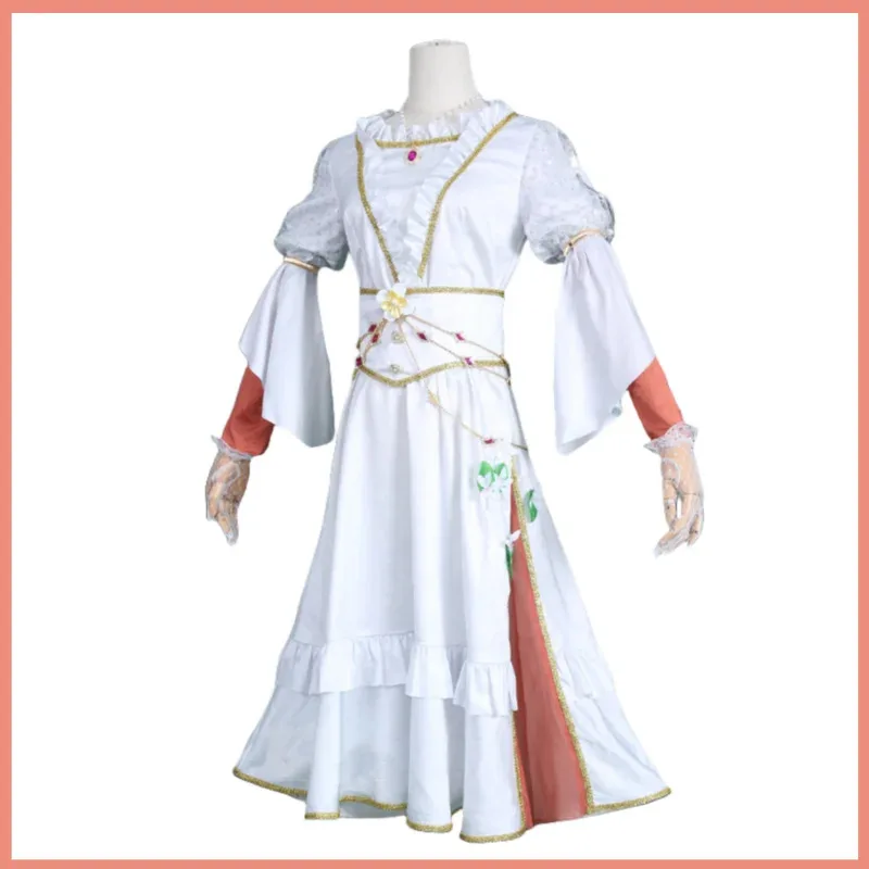 

Game Identity ⅤAda Mesmer Cosplay Costume Psychologist Juliet Wig White Nationality Skirt Woman Sexy Traditional Festival Suit