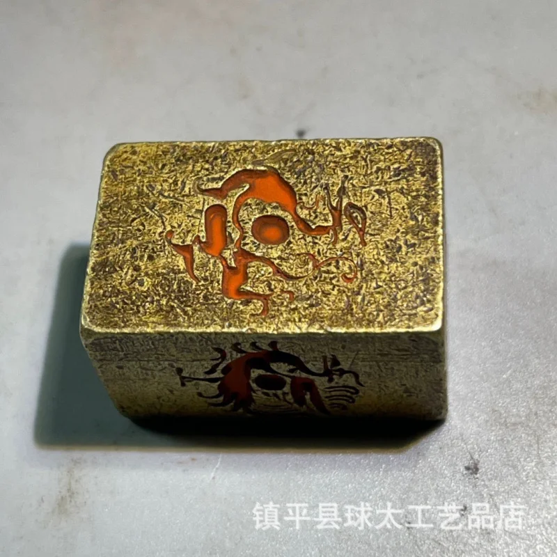 Bronze of the Four Divine Beasts Daoist Master Thunder God Square Seal Qinglong White Tiger Zhuque Xuanwu