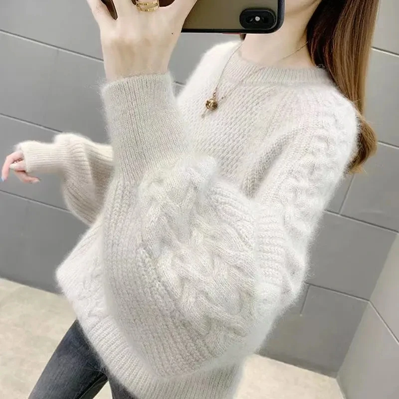 Women Sweater O-neck Autumn Winter Basic Pullover Warm Casual Pulls Jumpers Korean Fashion Spring Knitwear Bottoming Shirt