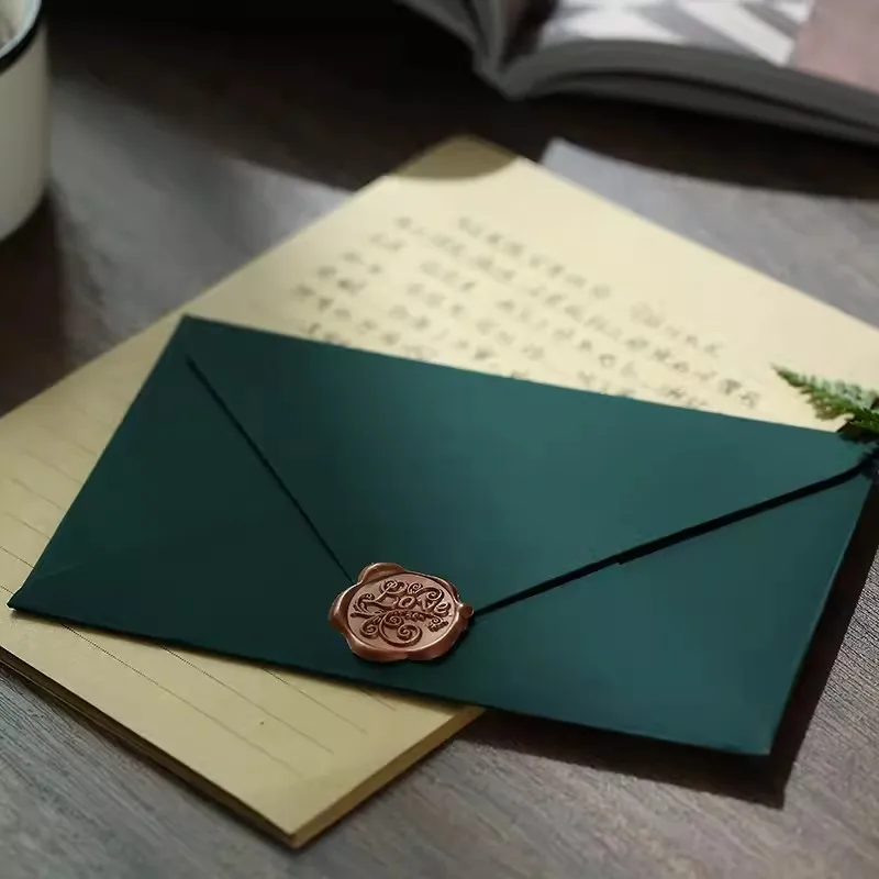 5pcs Dark Green Paper Envelopes High-grade Envelopes for Letter Pads Wedding Party Invitations Cards Postcards Cover Cash Bag