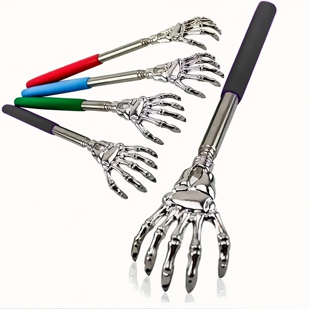 Portable Back Scratcher Ghost Hand Stainless Steel Telescoping Back Scratcher for Both Human and Pets Extendable Back Massager