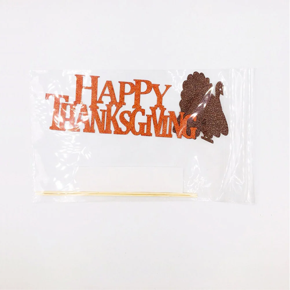 Thanksgiving Cake Topper Happy Thanksgiving Turkey Cupake Topper Party Cake Food Picks Dessert Decoration