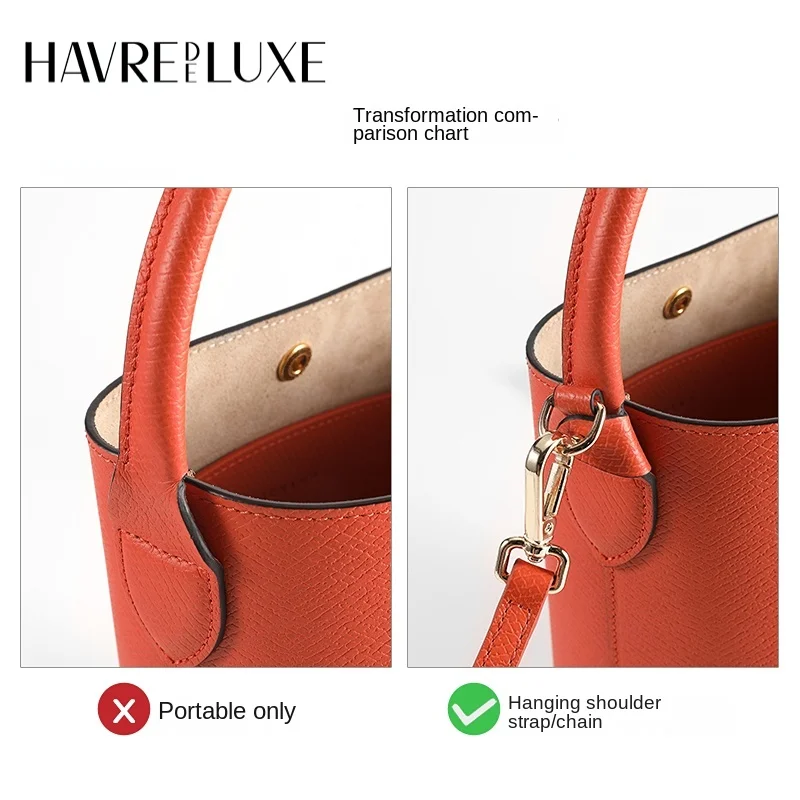 Punch-free Leather Buckle Transformation For Longchamp Bucket Bag Wide Shoulder Strap Messenger Strap Hardware Accessories