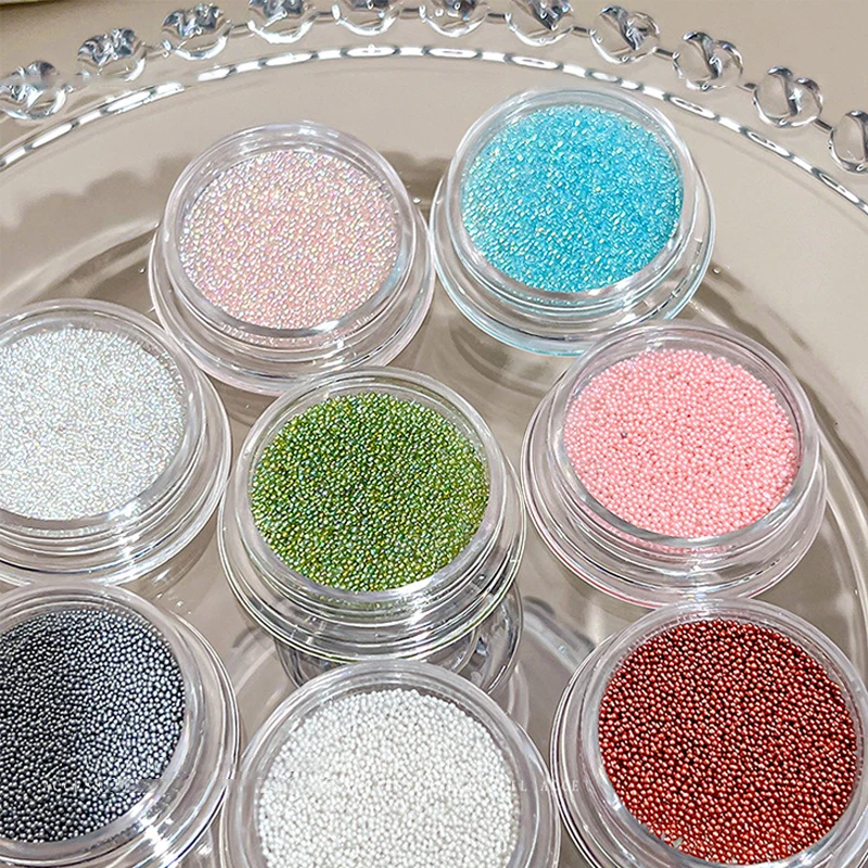 1 Bottle Matching Mini Beads Nail Jewellery Mermaid Beads Macaron Colour Resin Nail Accessories