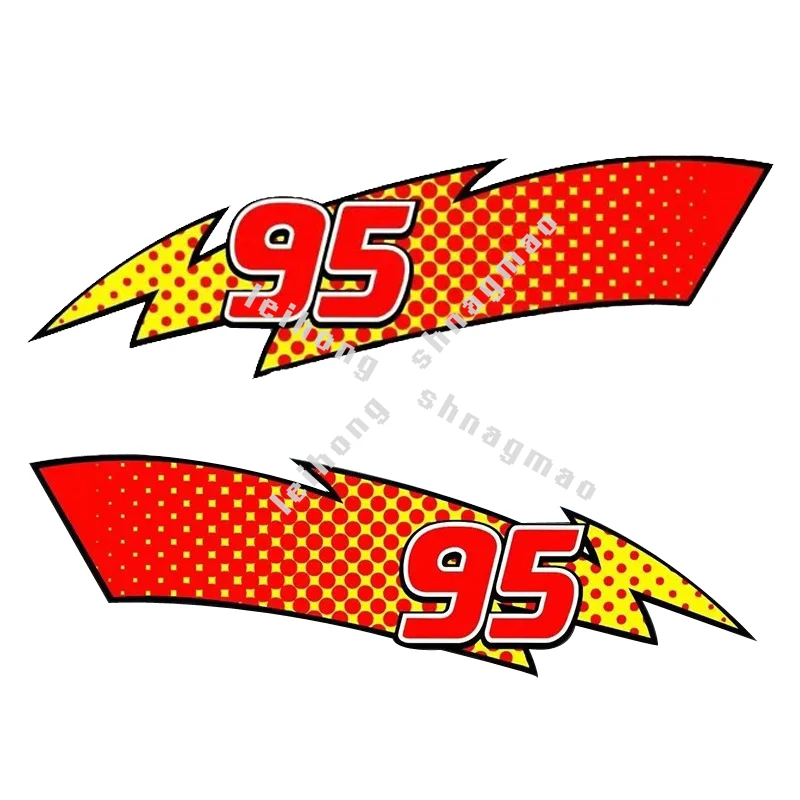 Classic 1Pair 95 Lightning Pattern Car Stickers Decorative Car Bumpers Window Scratches Covering Waterproof Vinyl Stickers