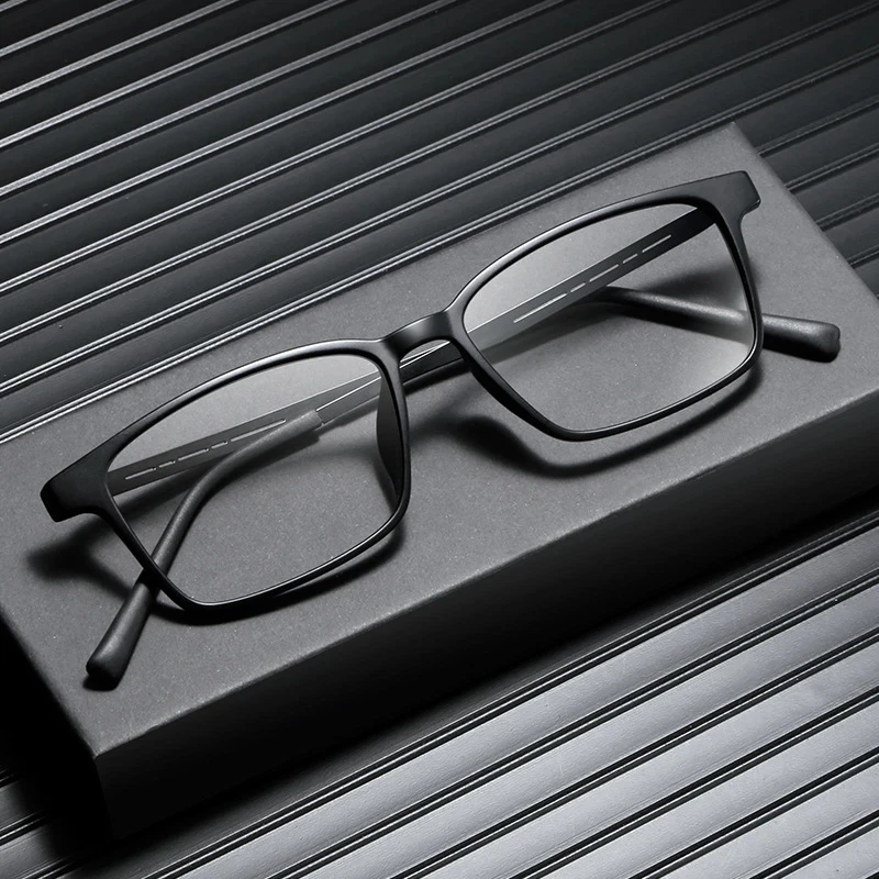 Ultralight Business Titanium Alloy Reading Glasses Men Anti Blue Light Presbyopia Eyewear High Quality Eyeglasses with Diopter