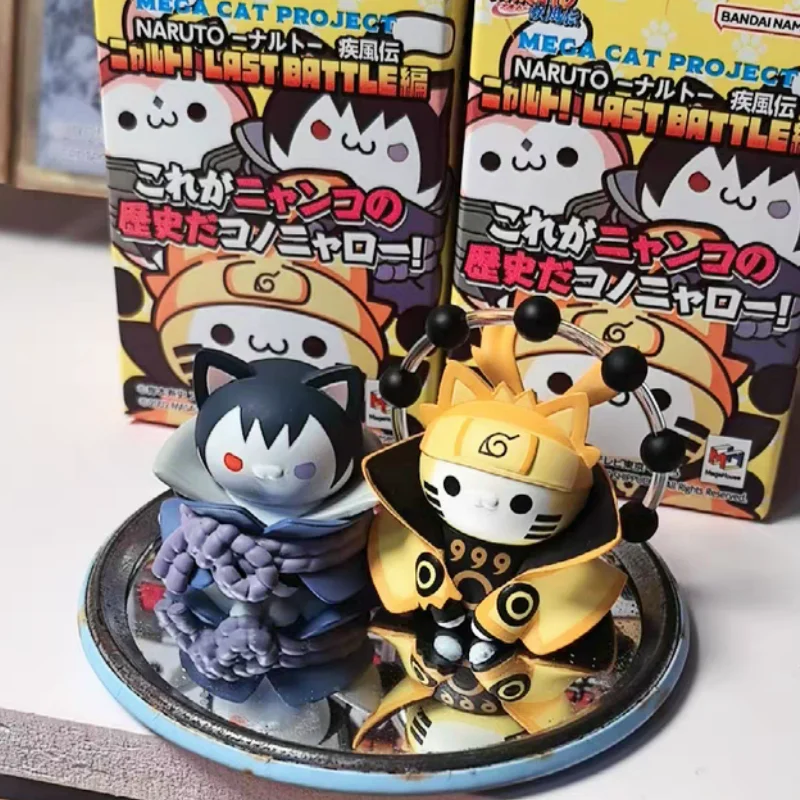 

MegaHouse Naruto Cat Blind Box Pvc Collectible Figure Uchiha Madara Senju Hashirama Anime Cat Figurine For Anime Collectors