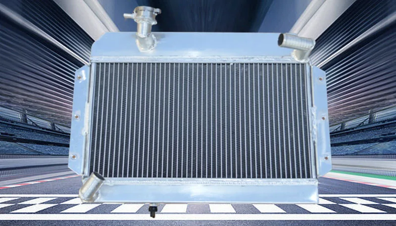 Aluminum radiator For 1955-1962 ROVER MG A MGA 1500 1600 Twin Cam Mark II De-Luxe 1622 cc MT 1.5/1.6L I4 KIT 58 59 60 61 62
