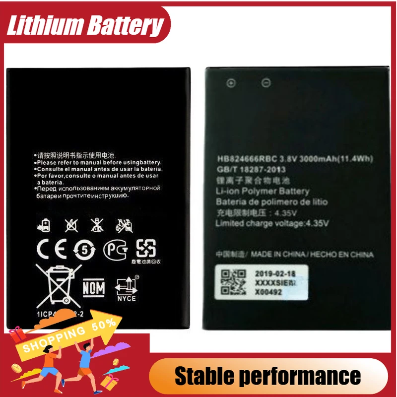 

3.8V 3000mAh HB824666RBC Battery For Huawei Portable WiFi E5577 E5577Bs-937 Brand-New High Quality