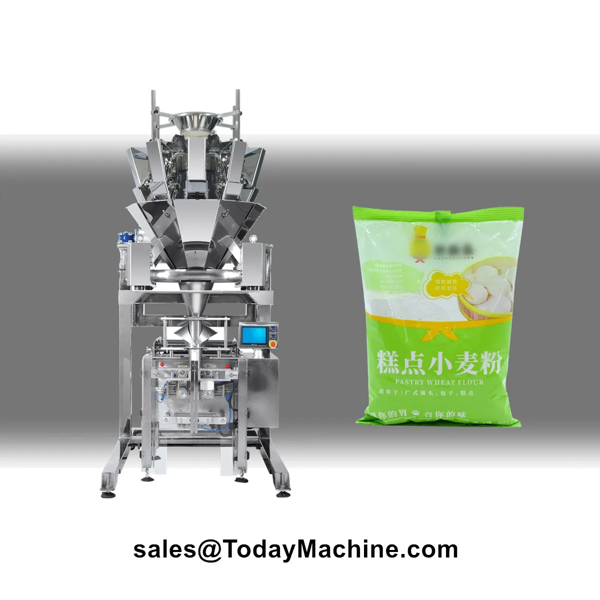 Máquina envasadora de sellado de leche en polvo de especias, bolsita de llenado y formación vertical tipo cuello
