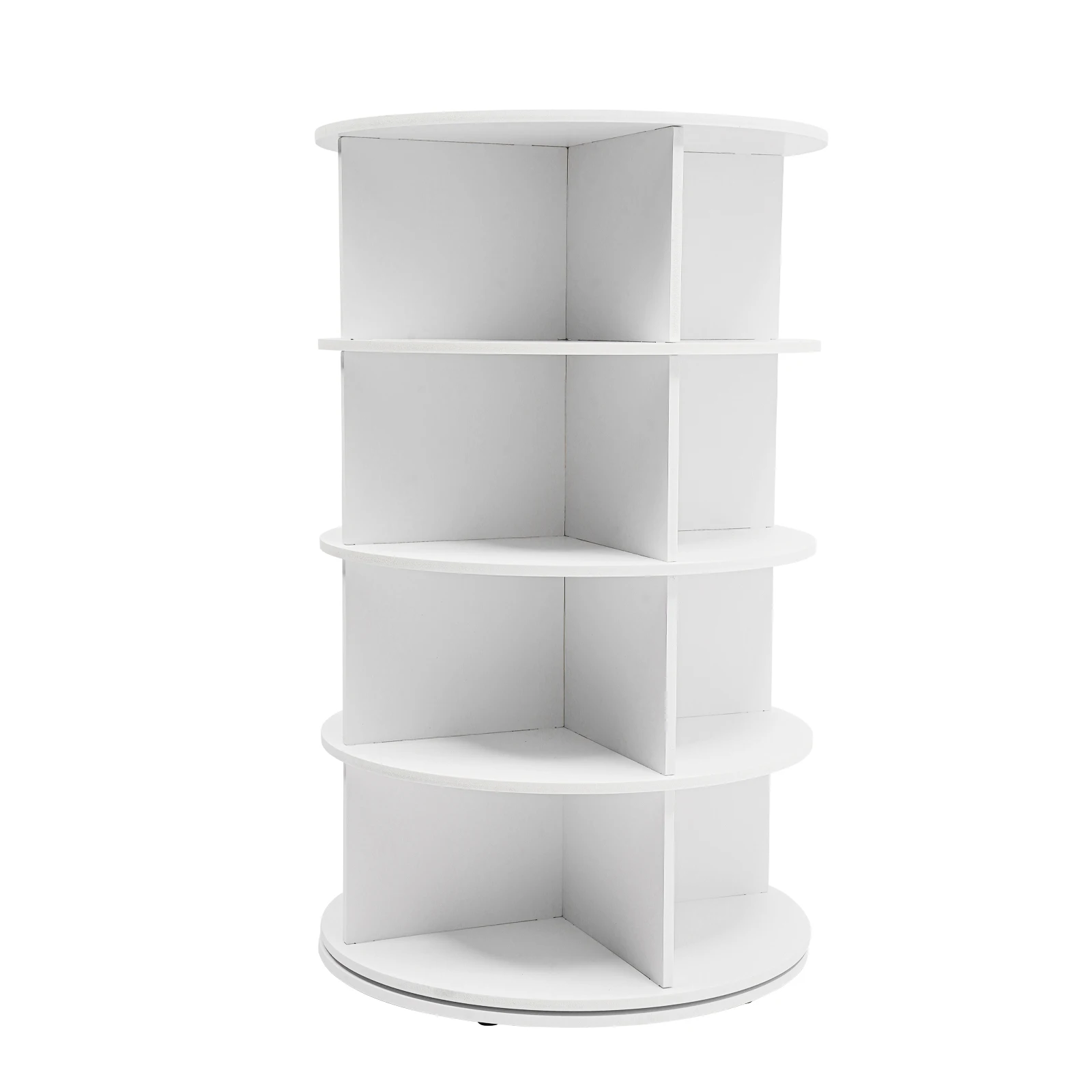 4 Tiers Rotating Shoe Holder Free Standing rack Organizer110.23lbs Load-capacity White/Cyan