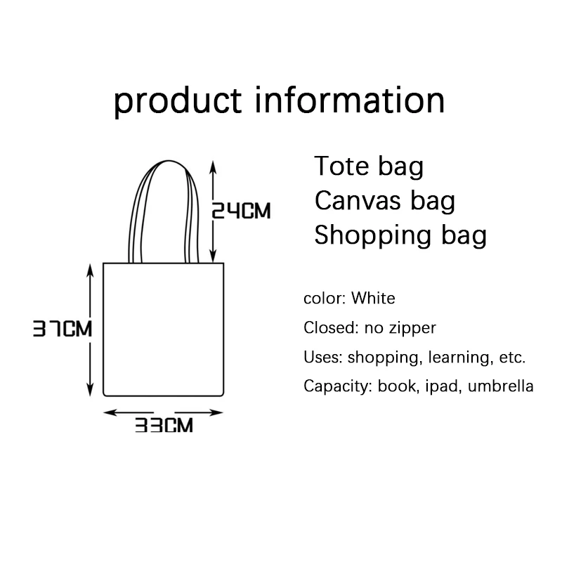 Customized Women Shopper Bags Tote Bag with Print Logo Custom Your Pictures Fashion Canvas Shopping Shoulder Bag Drop Shipping