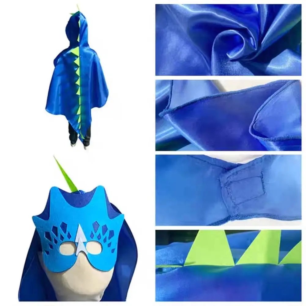 

Cute Mask Dragon Cloak Hooded Cape Cosplay Costumes Halloween Costume Golves Dinosaur Costume Boys Girls