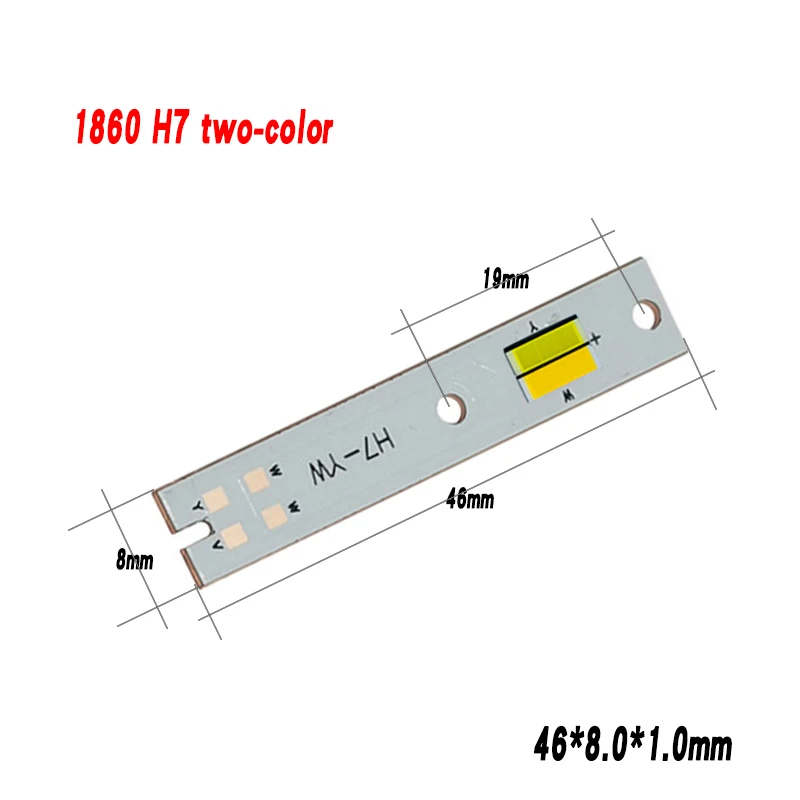 LED 자동차 헤드라이트, CSP C6 1860, 2 색 LED15 W 백색광 및 15 W 따뜻한 백색광 55mil 칩, ZES H7 H4, 2 색 3 등