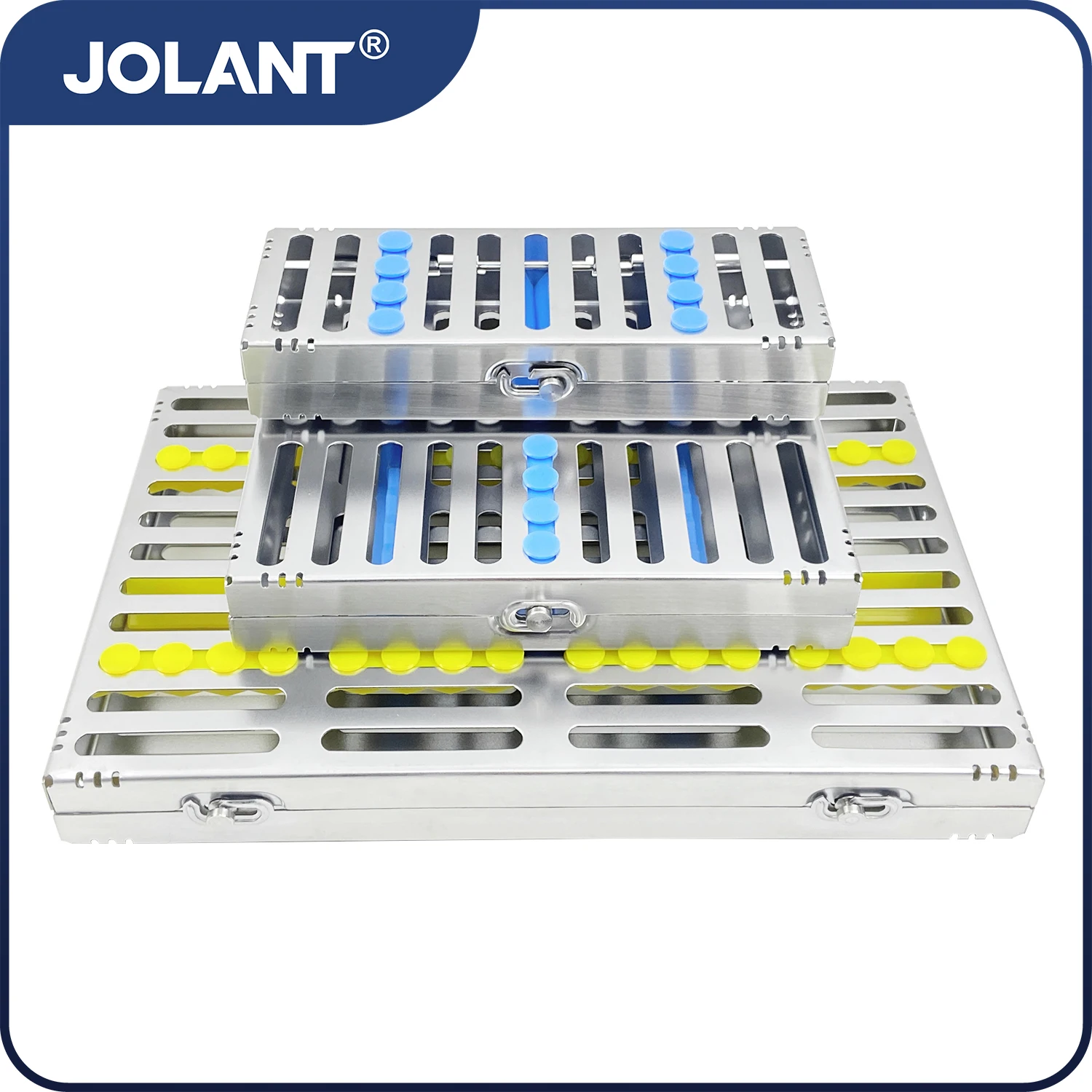 JOLANT Dental Stainless Sterilization Rack Surgical Autoclavable Sterilization Box Dental Cassette Burs Disinfection Tray