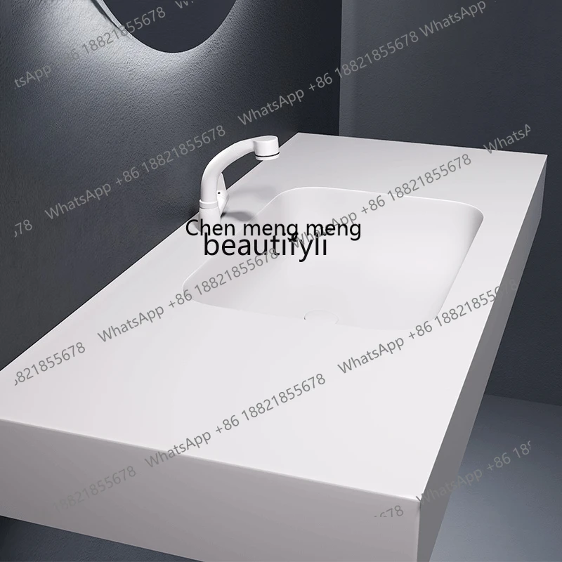 

cc182Corian integrated basin skin feel countertop bathroom cabinet combination separate washbasin