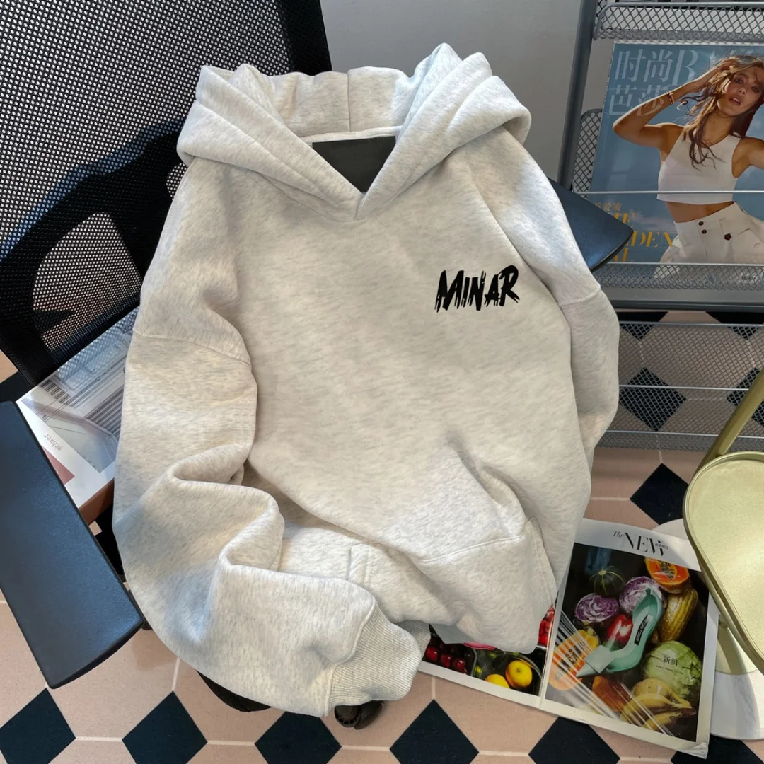 Bluza z kapturem z grafiką amerykańskich liter, czysta bawełna, luksusowa marka niszowa, modna, uniwersalna bluza Y2K dla kobiet i mężczyzn, idealna na wiosnę i jesień.