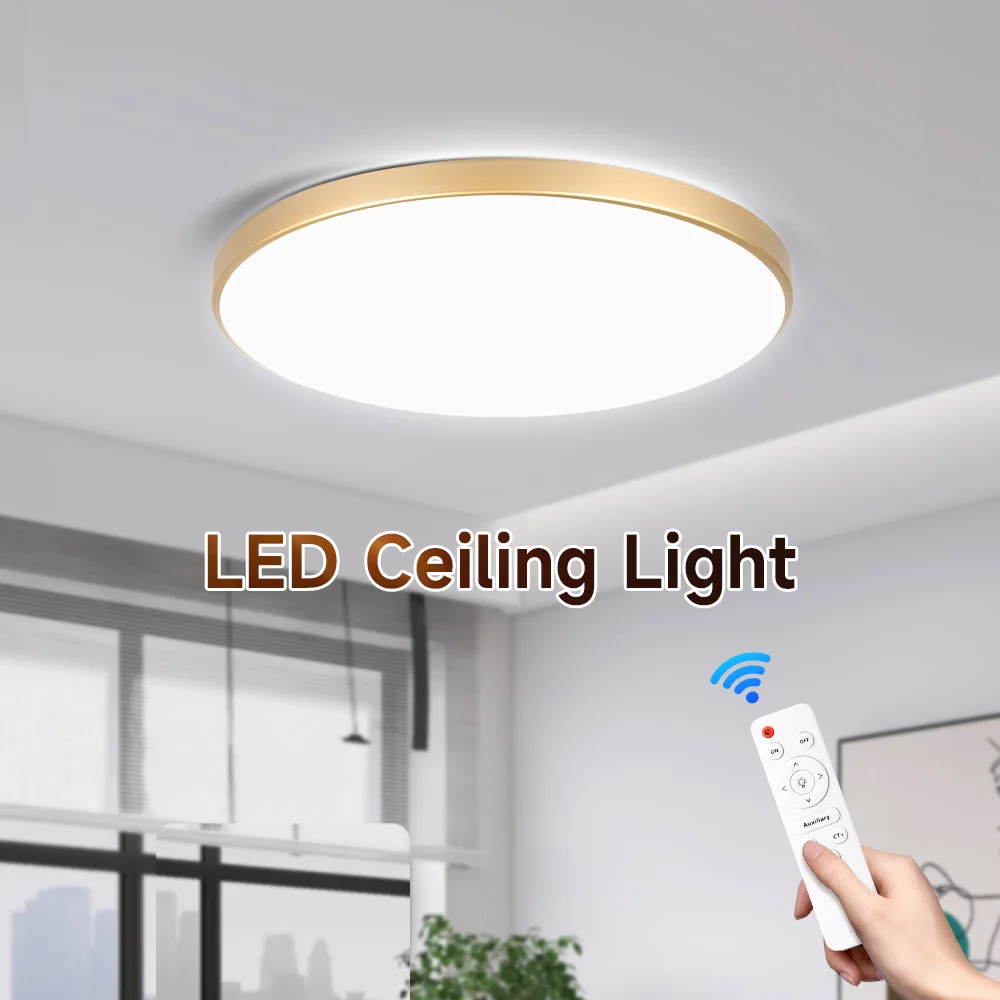 

Умный светодиодный потолочный светильник с регулируемой цветовой температурой, пульт дистанционного управления 270 мм/370 мм, 30-40 Вт, атмосферная лампа для спальни, украшение дома