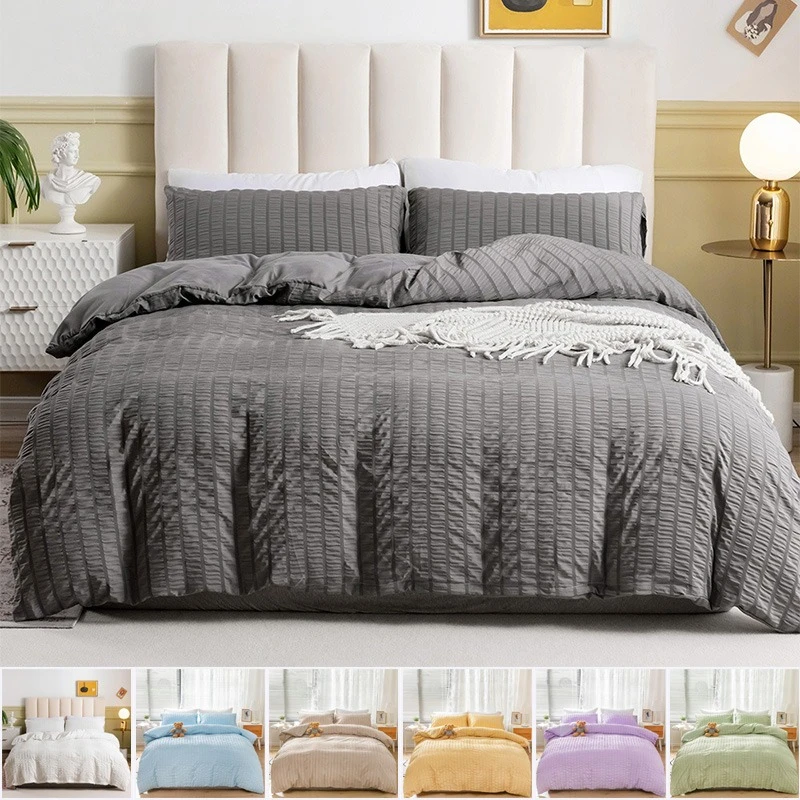 

Luxury Bedding Set Super King Size Solid Color Comforter Cover 2/3 Piece for Winter Soft and Warm Queen Bedding Comforter Set
