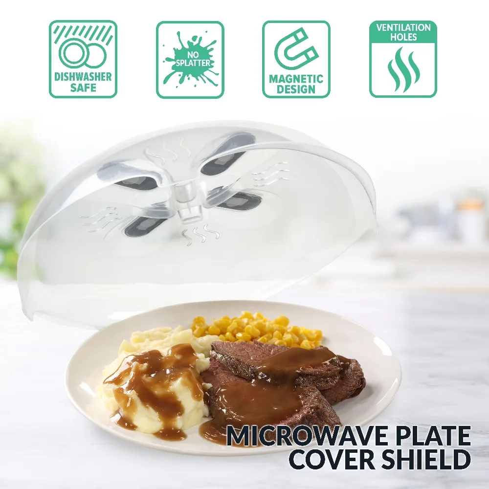 12 Inch Microwave Splatter Guard with Magnets