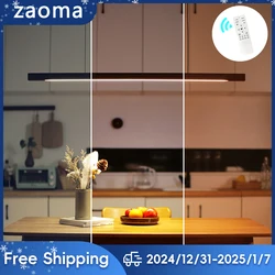 Luces colgantes de madera, lámpara LED de mesa moderna, Luz lineal larga, iluminación de Isla de cocina para comedor, sala de estar y oficina