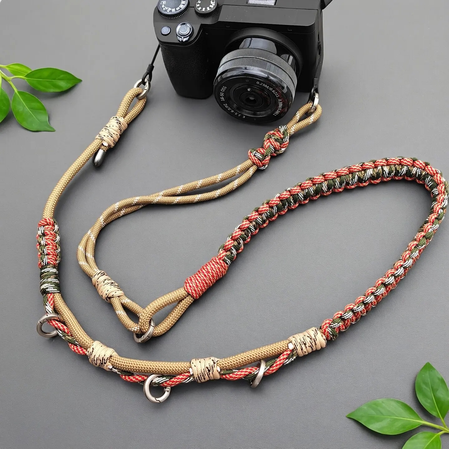 Handmade Multi-Purpose Outdoor DIY Woven Camera Lanyard Bag Strap Crossbody Portable Mobile Phone Pendant