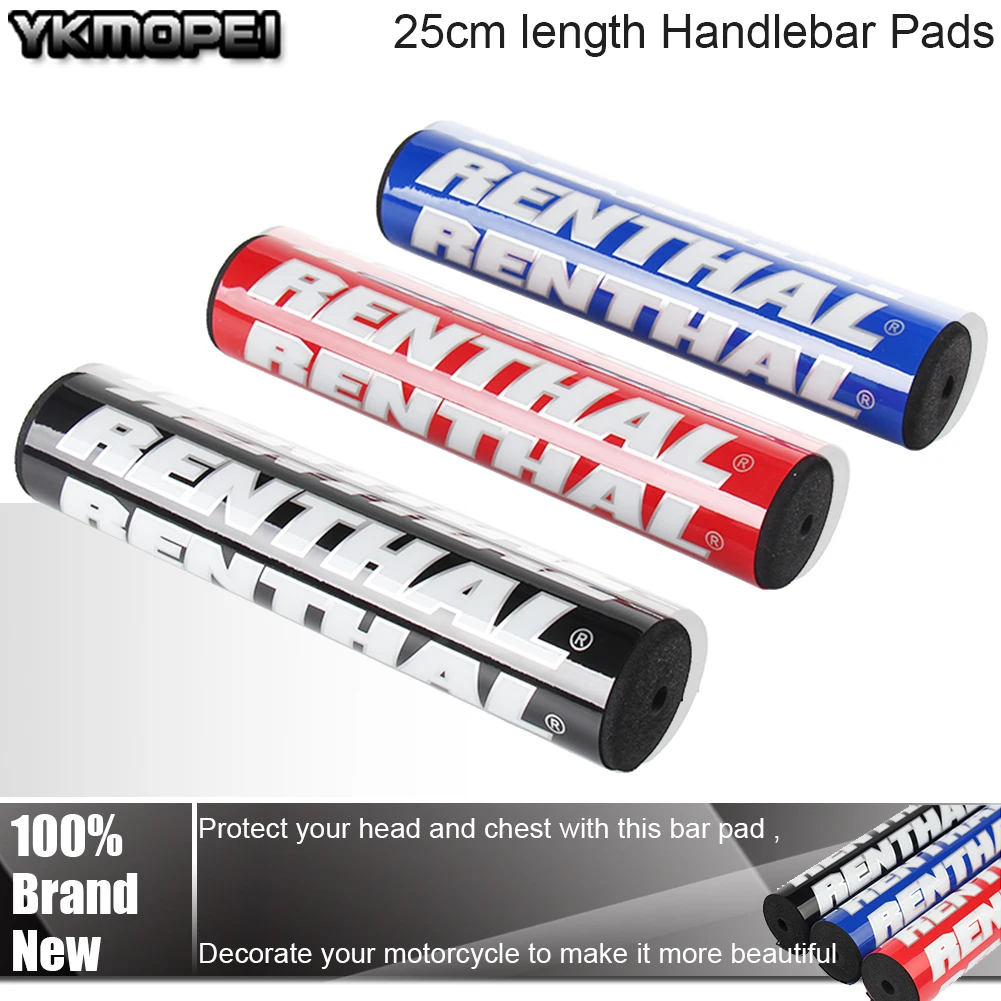 25cm Lengthened Mcleotorcycle Handlebar Pads 7/8" Handle Bar Pad For KLX CRF RMZ YZF ATV Quad Dirt Pit Bike Mx Motocross Enduro