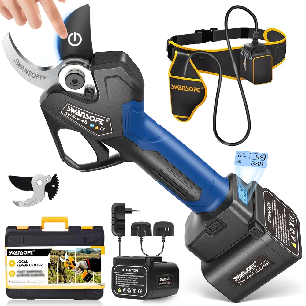 High Quality Max. Cutting 45mm Electric Garden Tree Pruning Shear  with 10 Hours of Battery Life