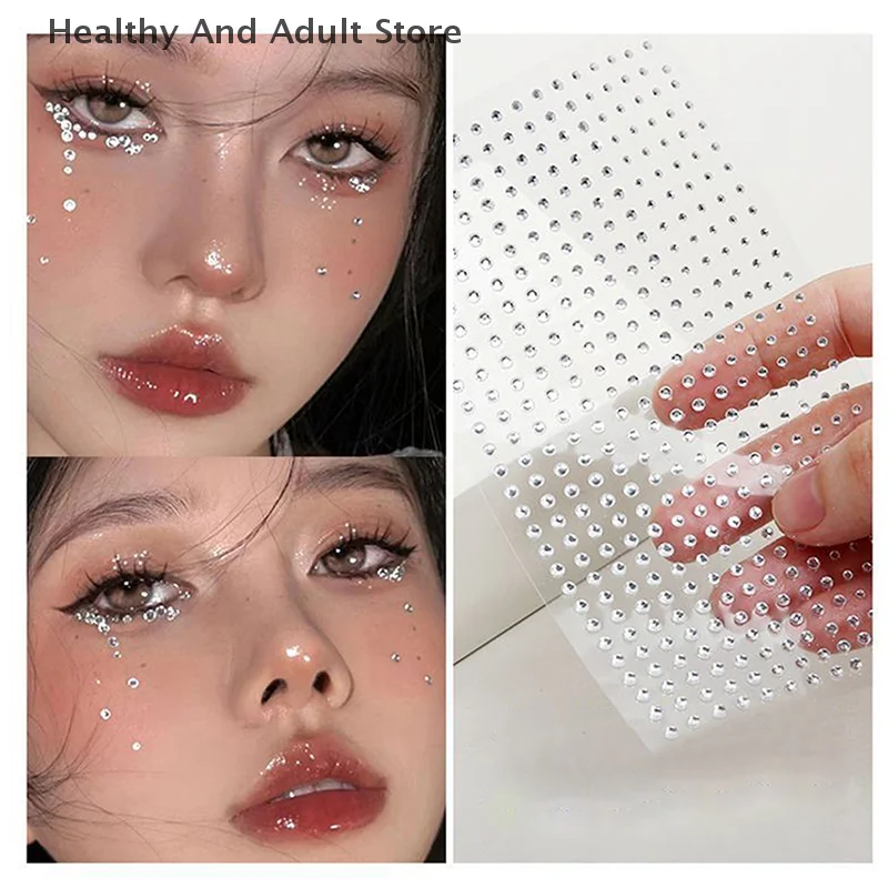 New Diy Eyes Face Self Adhesive Makeup Temporary Tattoo Beauty Diamonds Jewels Stickers Festival Body Art Decor Nail Diamond