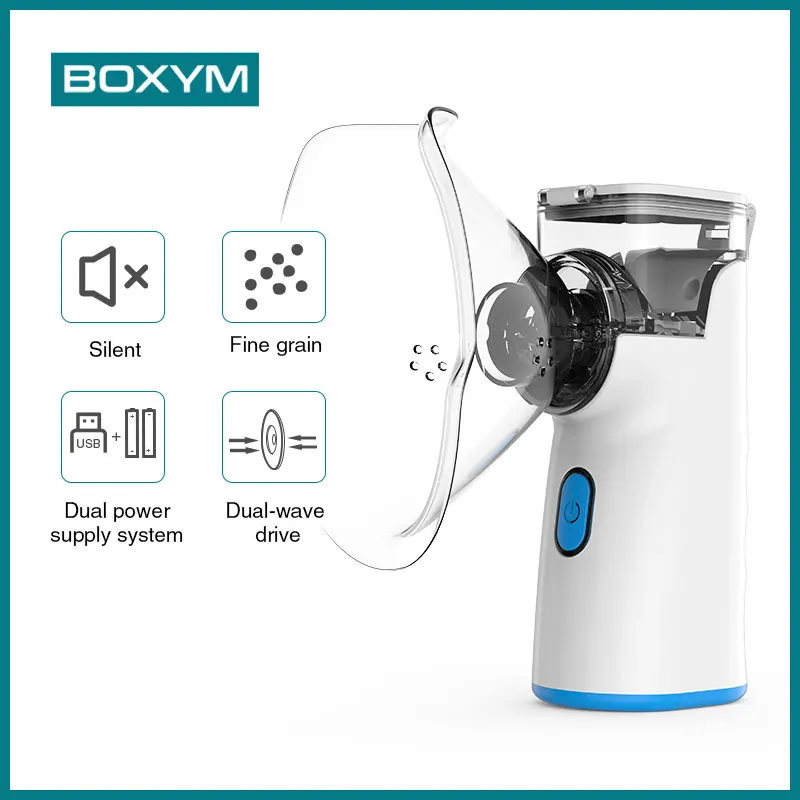 BOXYM New Portable Mini Handheld Nebulizer Inhaler Nebulizer For Kids Adult Atomizer nebulizador Medical Equipment Asthma