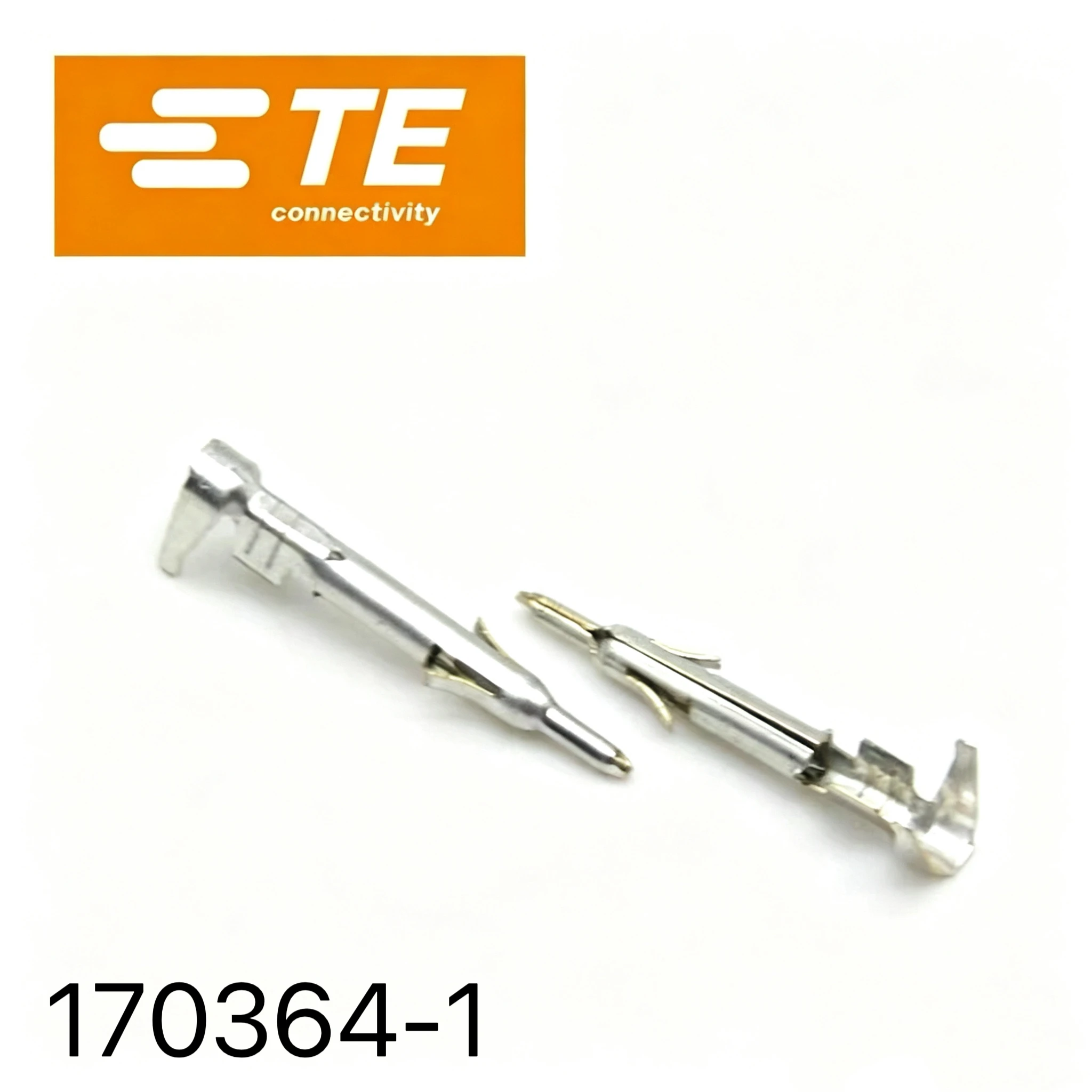 100pcs/Lot 170364-1 Power Contacts, Contact, 600 VAC, 600 VDC, 22 – 18 AWG Wire Size, Wire & Cable, Crimp, Power