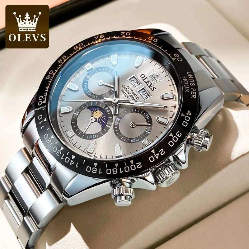 

OLEVS 6654 Men's Watches Moon Phase Automatic Mechanical Watch Man
