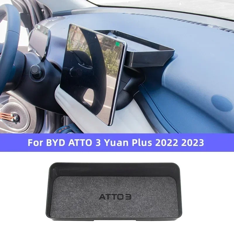 

Navigation Screen Back Organizer Tray ABS Center Console Dashboard Storage Box For BYD ATTO 3 Yuan Plus 2022 LHD Accessories