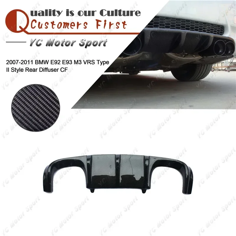 Autozubehör Carbonfaser VRS Typ II Style Heckdiffusor passend für 2007-2011 E92 E93 M3 Heckstoßstangen-Unterlippe